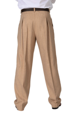 Load image into Gallery viewer, Sand Striped Pants With Front And Back Pleat
