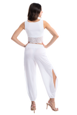 Load image into Gallery viewer, Satin Babucha Gathered Tango Pants With Slits