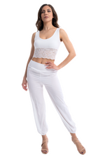 Load image into Gallery viewer, Satin Babucha Gathered Tango Pants With Slits