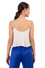 Load image into Gallery viewer, Satin Loose Crop Top With Lining
