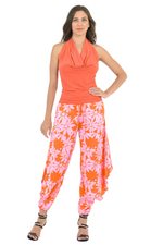 Load image into Gallery viewer, Satin Floral Harem Style Tango Pants With Slits