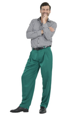 Load image into Gallery viewer, Satin Men's Tango Pants With Four Pleats