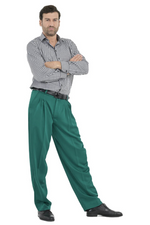 Load image into Gallery viewer, Satin Men's Tango Pants With Four Pleats