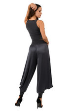 Load image into Gallery viewer, Satin Pants With Slits And Ankle Cuffs