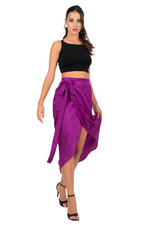 Load image into Gallery viewer, Satin Curved Wrap Dance Skirt