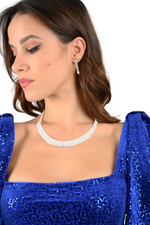 Load image into Gallery viewer, Sequin Velvet Ruffled Dress With Bow Details