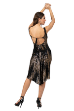 Load image into Gallery viewer, Sequin Open Tie Back Tango Dress