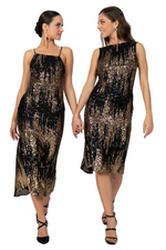 Load image into Gallery viewer, Sequin Open Tie Back Tango Dress