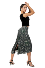 Load image into Gallery viewer, Sequin Snake Print Tango Skirt With Center Back Slit