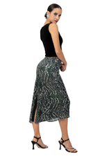 Load image into Gallery viewer, Sequin Snake Print Tango Skirt With Center Back Slit