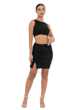 Load image into Gallery viewer, Sequinned Crop Top