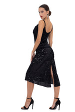 Load image into Gallery viewer, Sequinned Tango Skirt With Center Back Slit