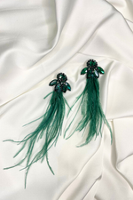 Load image into Gallery viewer, Seraphine Emerald Tango Earrings