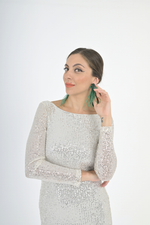 Load image into Gallery viewer, Seraphine Emerald Tango Earrings