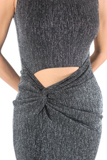 Load image into Gallery viewer, Shimmering Cutout Knot Detail Tango Dress
