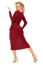 Load image into Gallery viewer, Shimmering Peplum Tango Skirt