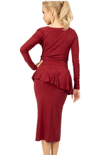 Load image into Gallery viewer, Shimmering Peplum Tango Skirt