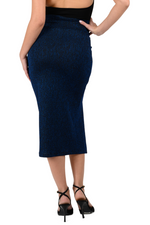 Load image into Gallery viewer, Shimmering Midi Pencil Skirt With Slit