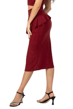 Load image into Gallery viewer, Shimmering Peplum Tango Skirt