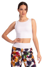 Load image into Gallery viewer, Simple Monochrome Viscose Crop Top