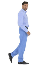 Load image into Gallery viewer, Sky Blue Striped Men's Shirt With Oval print