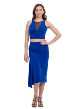 Load image into Gallery viewer, Sleeveless Crop Top With Mesh V Neckline