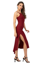 Load image into Gallery viewer, Sleeveless Tango Dress with Asymmetric Neckline
