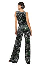 Load image into Gallery viewer, Snake Print Velvet Wide Leg Pants