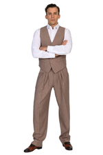Load image into Gallery viewer, Soft Brown Striped Men's Tango Vest