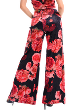 Load image into Gallery viewer, Spanish Floral Print Tango Pants With Slits
