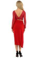 Load image into Gallery viewer, Sparkling Sleeved Twisted Knot V-neck Crop Top