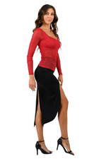 Load image into Gallery viewer, Sparkling Sweetheart Neckline Sleeved Top