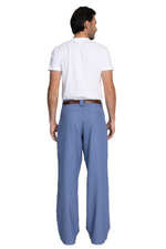 Load image into Gallery viewer, Stone Blue Men's Tango Pants With Button Pocket Details