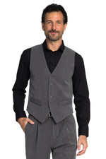 Load image into Gallery viewer, Stone Grey Tango Vest With Damask Print Back