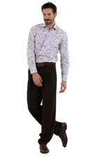 Load image into Gallery viewer, Brown Striped Tango Pants With Front Pleats