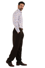 Load image into Gallery viewer, Brown Striped Tango Pants With Front Pleats