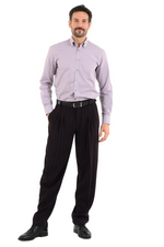 Load image into Gallery viewer, Eggplant Striped Tango Pants With Four Pleats
