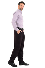 Load image into Gallery viewer, Eggplant Striped Tango Pants With Four Pleats