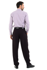 Load image into Gallery viewer, Eggplant Striped Tango Pants With Four Pleats