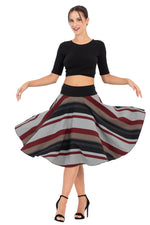 Load image into Gallery viewer, Striped Full Swing Flowing Skirt