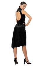 Load image into Gallery viewer, Studded Velvet Tango Dress With Heart Cutout