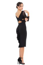 Load image into Gallery viewer, Tango Dress With Crisscross Back & Mesh Sleeves