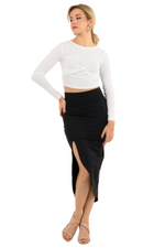 Load image into Gallery viewer, Tango Skirt With Curved Front Slit