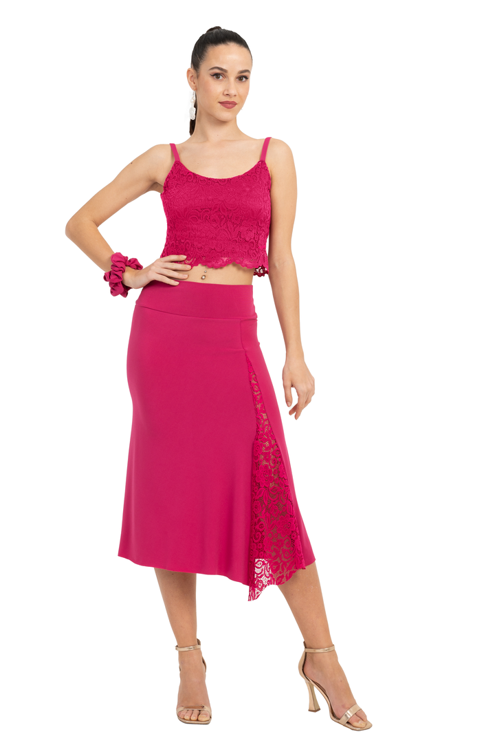 Tango Skirt with Left-side Lace Details