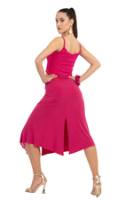 Load image into Gallery viewer, Tango Skirt with Guipure Left-side Lace Details