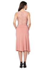 Load image into Gallery viewer, Tango Skirt with Right Slit & Lace Details