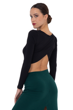 Load image into Gallery viewer, Tango Top With Draped Overlap Back