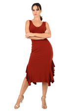 Load image into Gallery viewer, Tango Dress With Low Bow Back & Side Ruffles