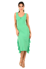 Load image into Gallery viewer, Tango Dress With Low Bow Back & Side Ruffles