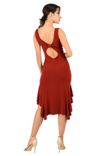 Load image into Gallery viewer, Tango Dress With Low Bow Back & Side Ruffles